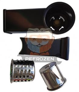 Комплект терок для мясорубки Moulinex с корпусом и толкателем (SS-1530000135) 